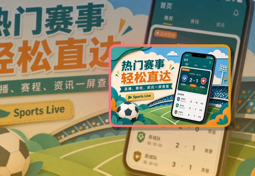 杂志式App介绍 · 直播比分App · 外出查赛更方便界面展示
